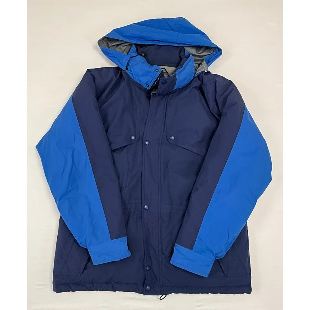 Haute Route Men's Gore-Tex Down Parka Jacket Blue Navy‎ Insulated Hooded Size L